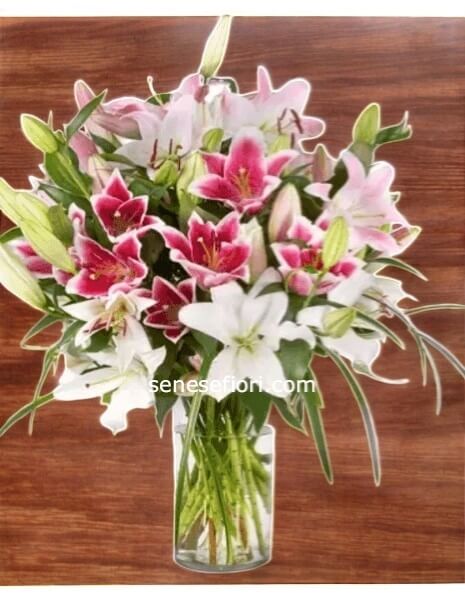 Mazzo di Lilium Assortiti: Un’Esplosione di Profumo e Colore